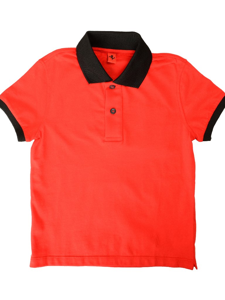 Scuderia Ferrari Boy Red Cotton Short Sleeve Polo Shirt Sz 3/4 Years